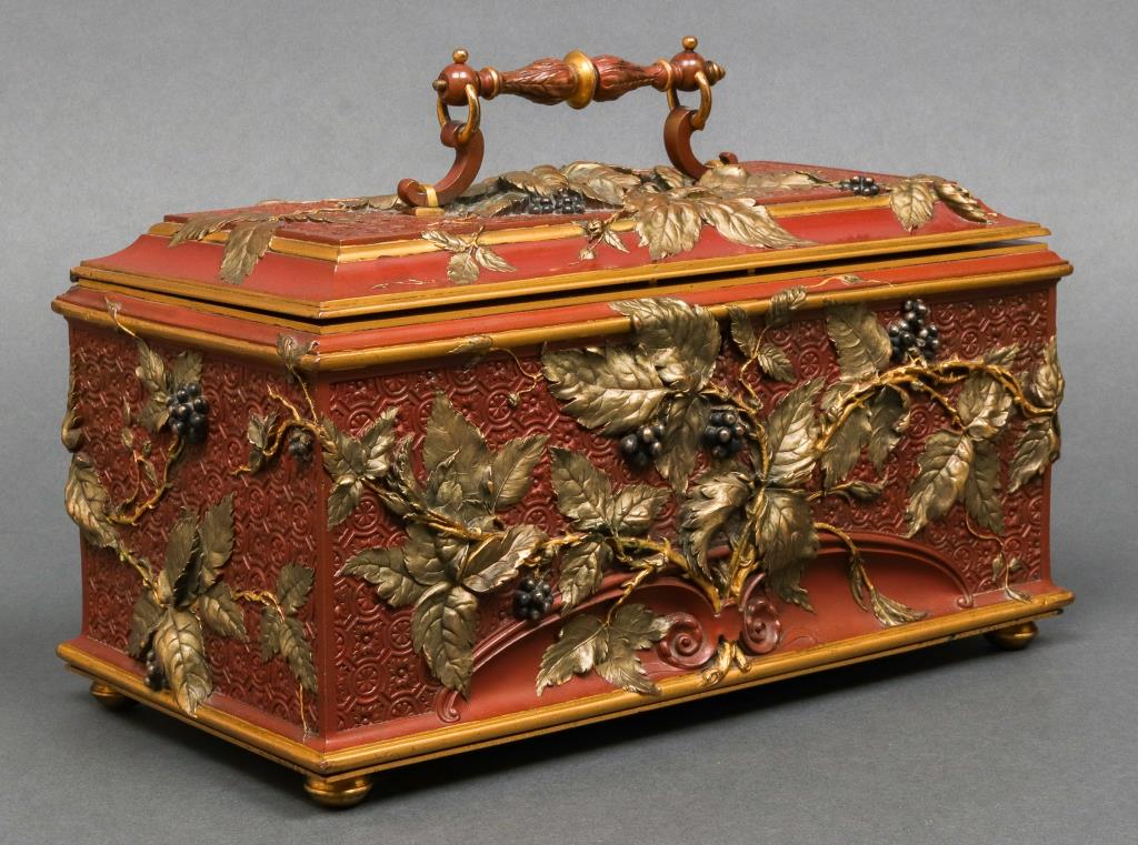 FRENCH JAPONESQUE ENAMEL & GILT