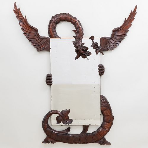 FRENCH JAPONISM CARVED SYCAMORE AND
