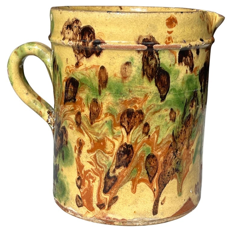 FRENCH JASPE' PITCHER, 19TH