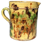 FRENCH JASPE' PITCHER, 19TH CE