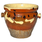 FRENCH JASPE' POT, 19TH CENTUR