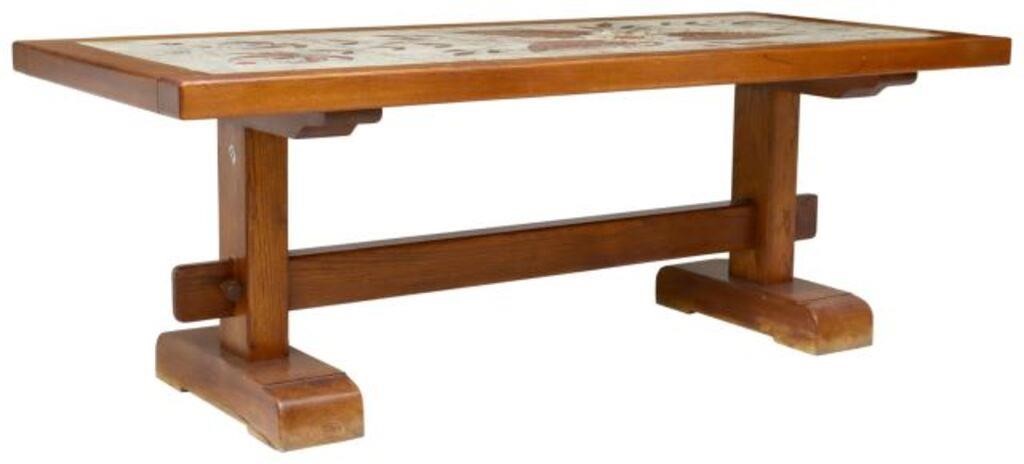 FRENCH J.G. PICARD TILED TOP OAK