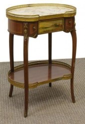 FRENCH KIDNEY-FORM MARBLE-TOP