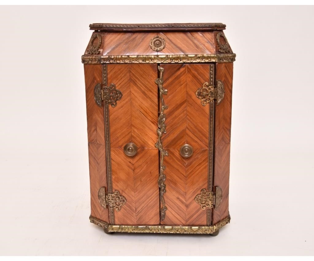 French Kingwood jewelry cabinet,