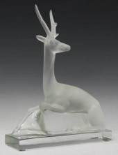 FRENCH LALIQUE ART GLASS RECUM