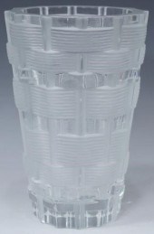 FRENCH LALIQUE BASKET-WEAVE FR