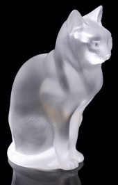 FRENCH LALIQUE FROSTED GLASS &