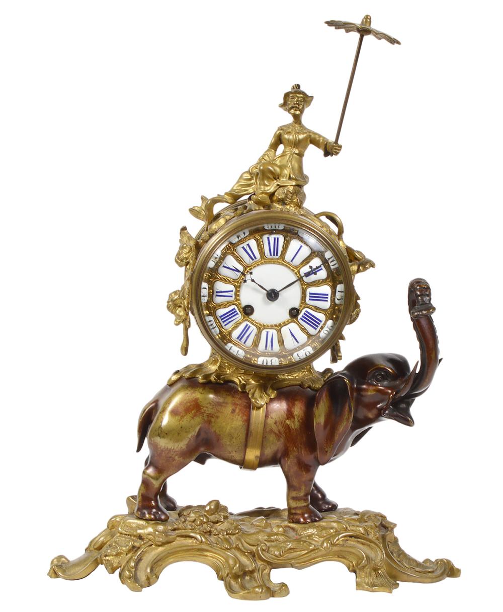 FRENCH LATE 19TH C. ORMOLU & BRONZE