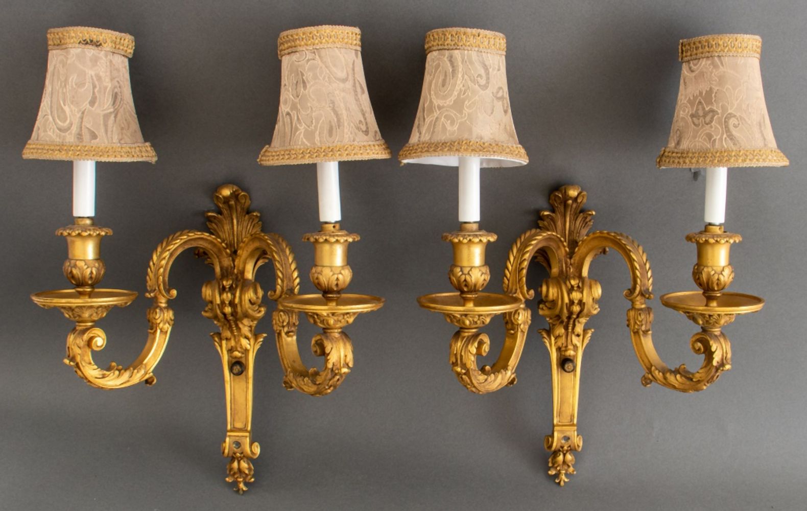 FRENCH LATE REGENCE STYLE TWO LIGHT