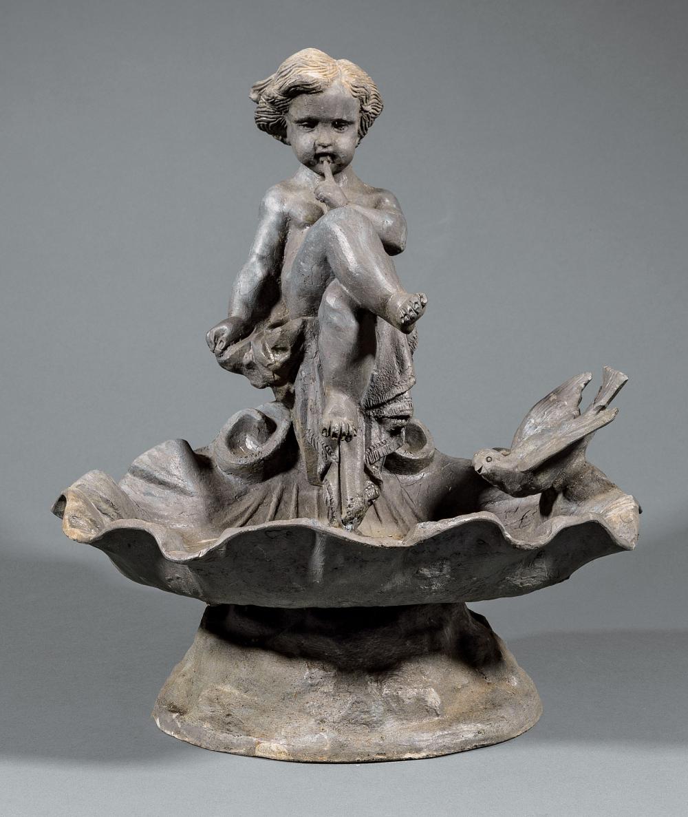FRENCH LEAD FIGURAL BIRD