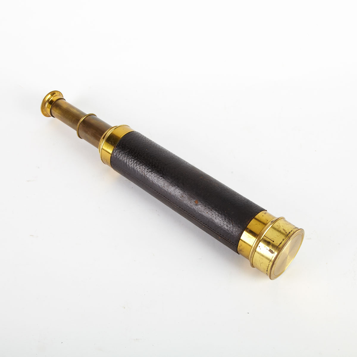 French Leather Clad Lacquered Brass