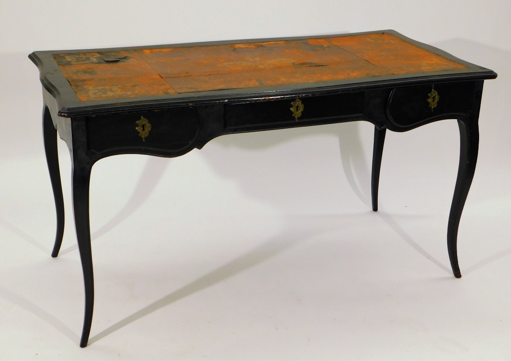 FRENCH LEATHER TOP DESK