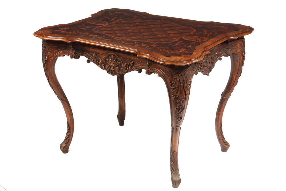 FRENCH LIBRARY TABLE - Marquetry