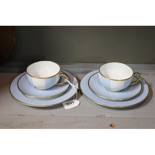 French Limoges cup, saucer, plate