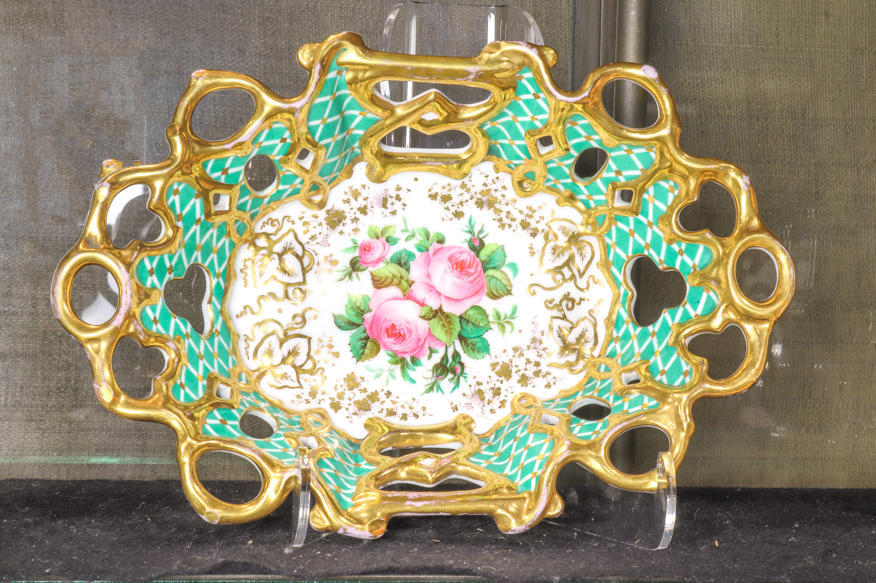FRENCH LIMOGES PORCELAIN BASKET