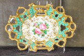 FRENCH LIMOGES PORCELAIN BASKE