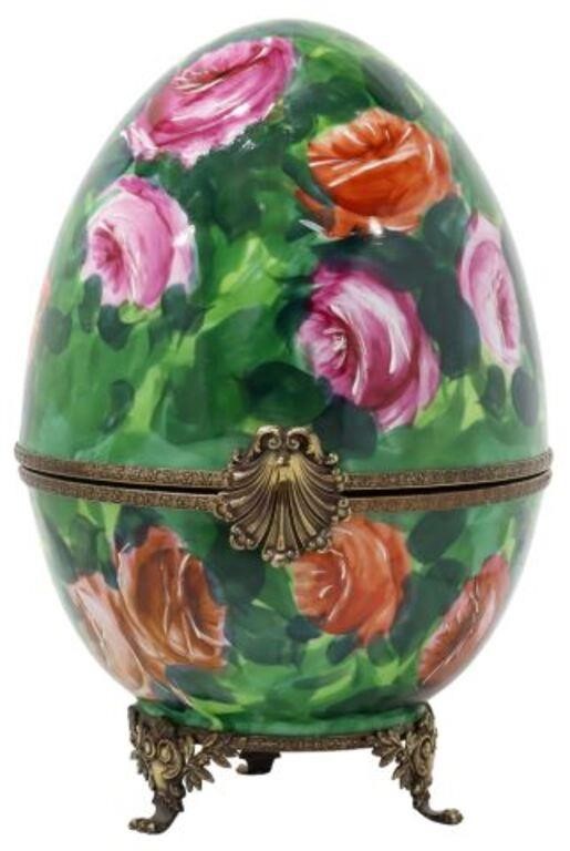 FRENCH LIMOGES PORCELAIN EGG-FORM
