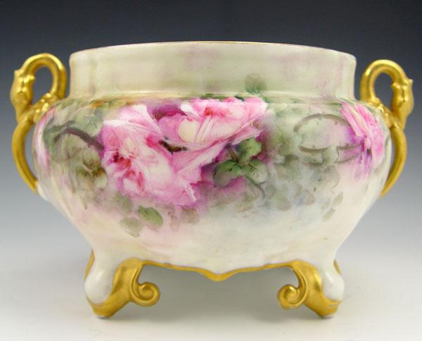 FRENCH LIMOGES ROSE DECORATED