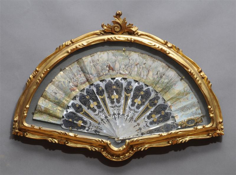 FRENCH LITHOGRAPHIC FAN With