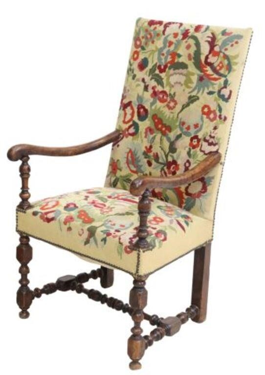 FRENCH LOUIS XIII STYLE HIGHBACK