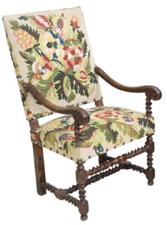 FRENCH LOUIS XIII STYLE HIGHBACK