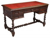 FRENCH LOUIS XIII STYLE LEATHE
