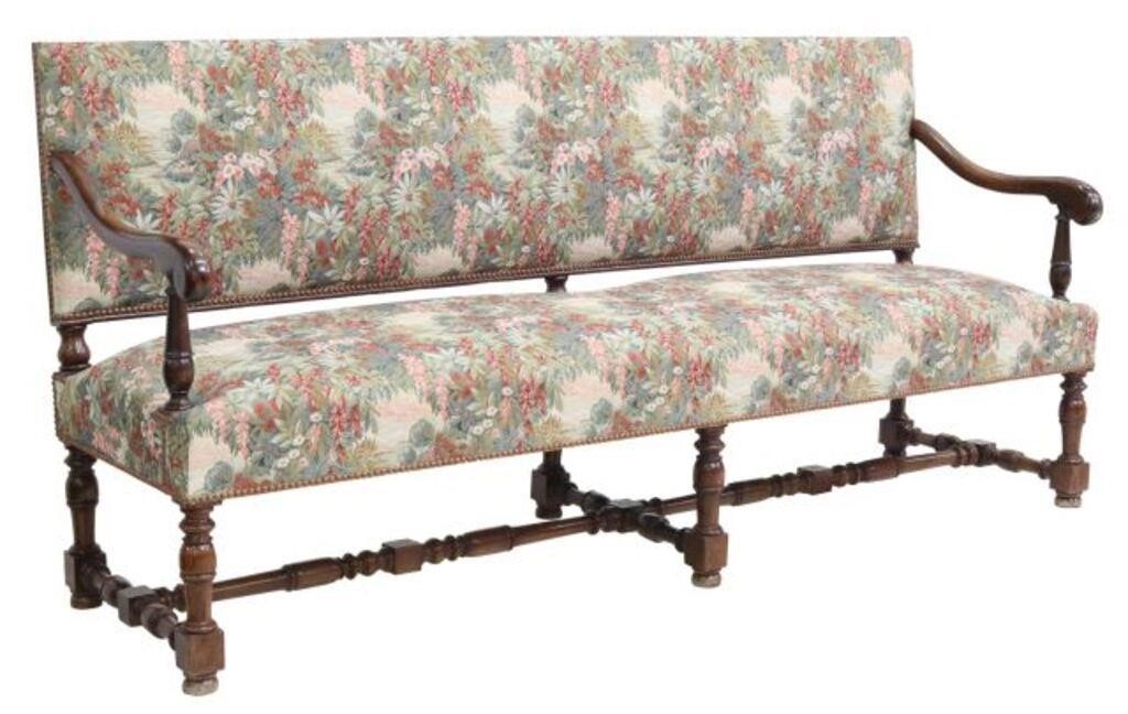 FRENCH LOUIS XIII STYLE UPHOLSTERED