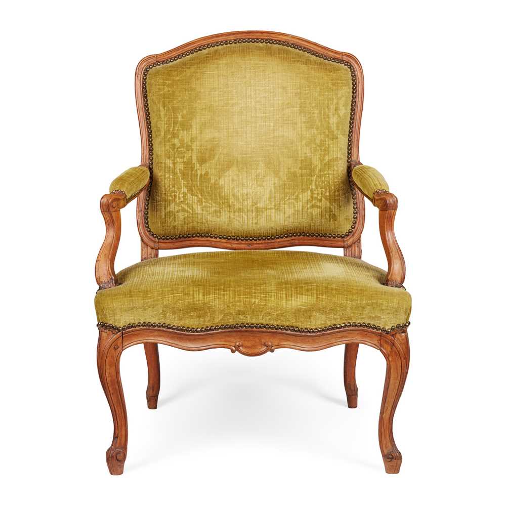 FRENCH LOUIS XV BEECH FAUTEUIL 18TH