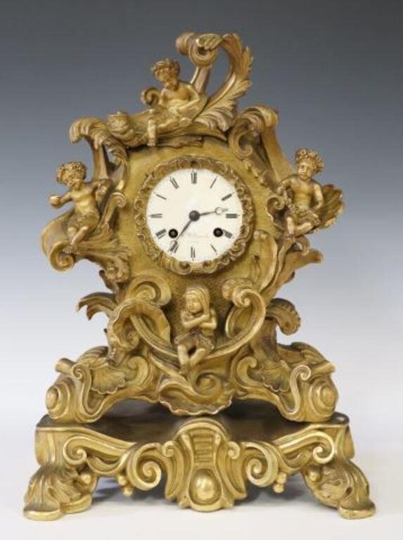 FRENCH LOUIS XV STYLE BRONZE DORE