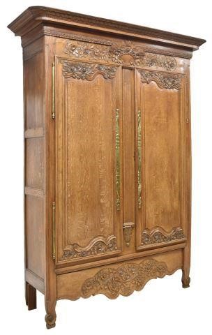 FRENCH LOUIS XV STYLE CARVED OAK
