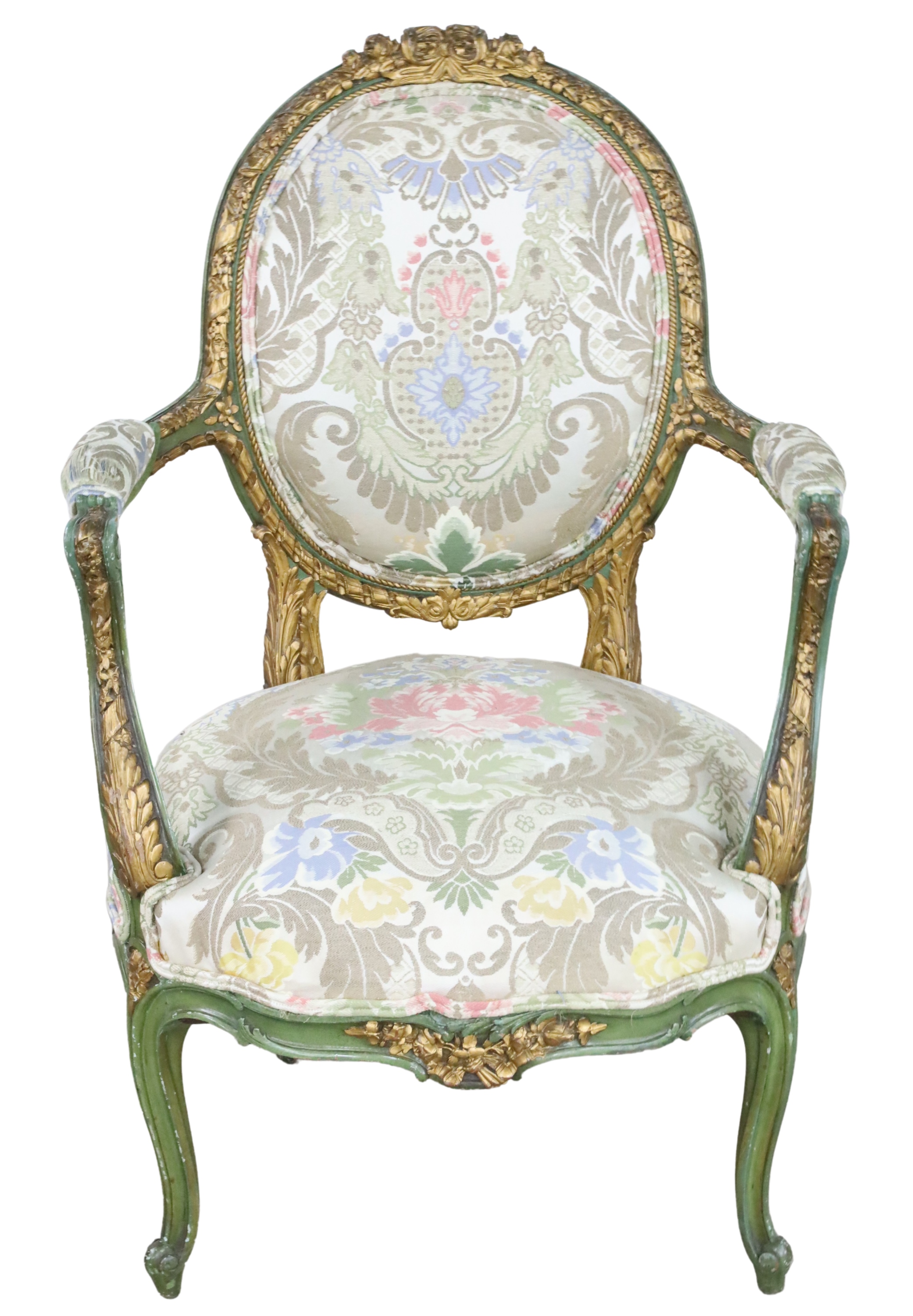 FRENCH LOUIS XV STYLE FAUTEUIL