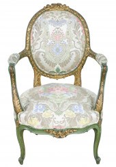 FRENCH LOUIS XV STYLE FAUTEUIL