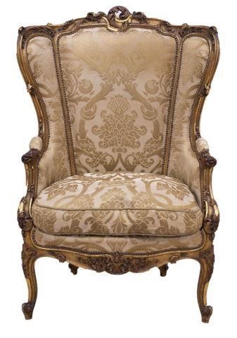 FRENCH LOUIS XV STYLE GILT FRAMED