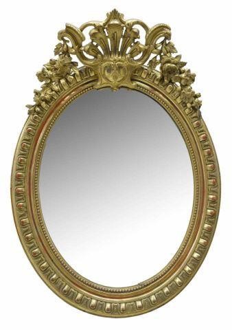 FRENCH LOUIS XV STYLE GILTWOOD OVAL