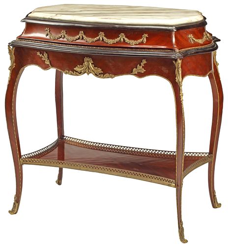 FRENCH LOUIS XV STYLE MARBLE-TOP