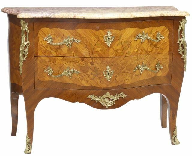 FRENCH LOUIS XV STYLE MARBLE-TOP