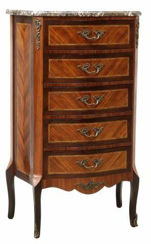 FRENCH LOUIS XV STYLE MARBLE-TOP