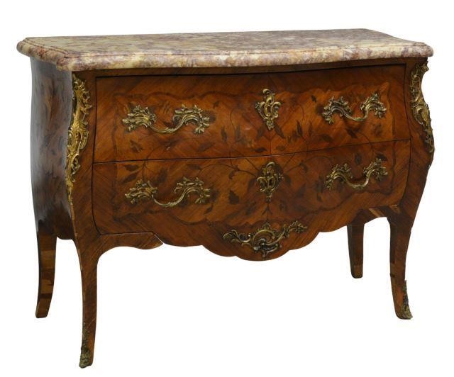 FRENCH LOUIS XV STYLE MARBLE-TOP