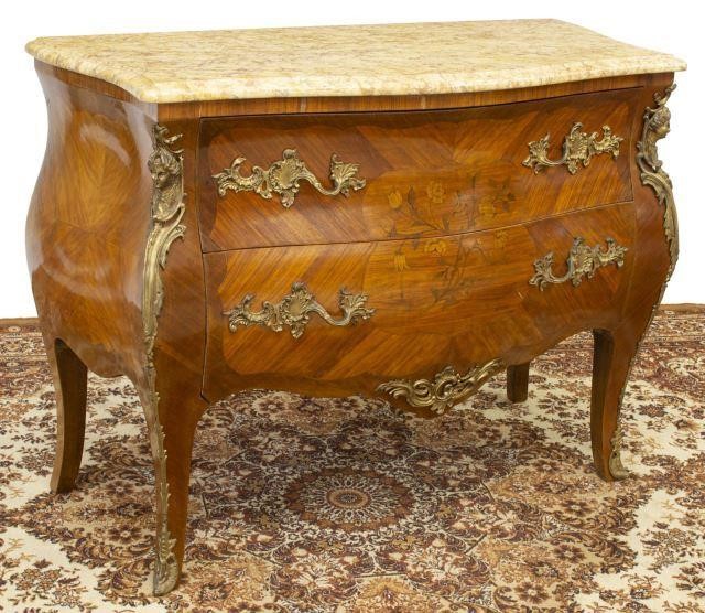FRENCH LOUIS XV STYLE MARBLE-TOP