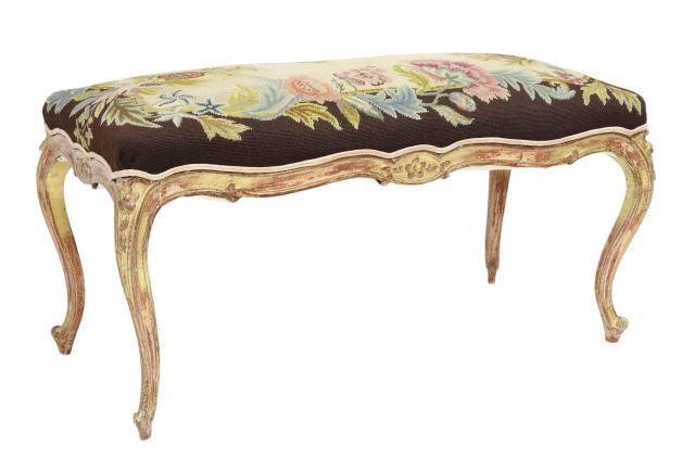 FRENCH LOUIS XV STYLE NEEDLEPOINT