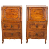 FRENCH LOUIS XV STYLE OAK BEDS