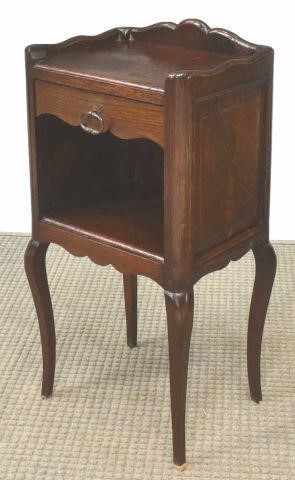 FRENCH LOUIS XV STYLE OAK BEDSIDE