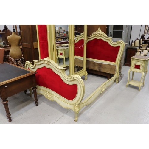 French Louis XV style painted bed