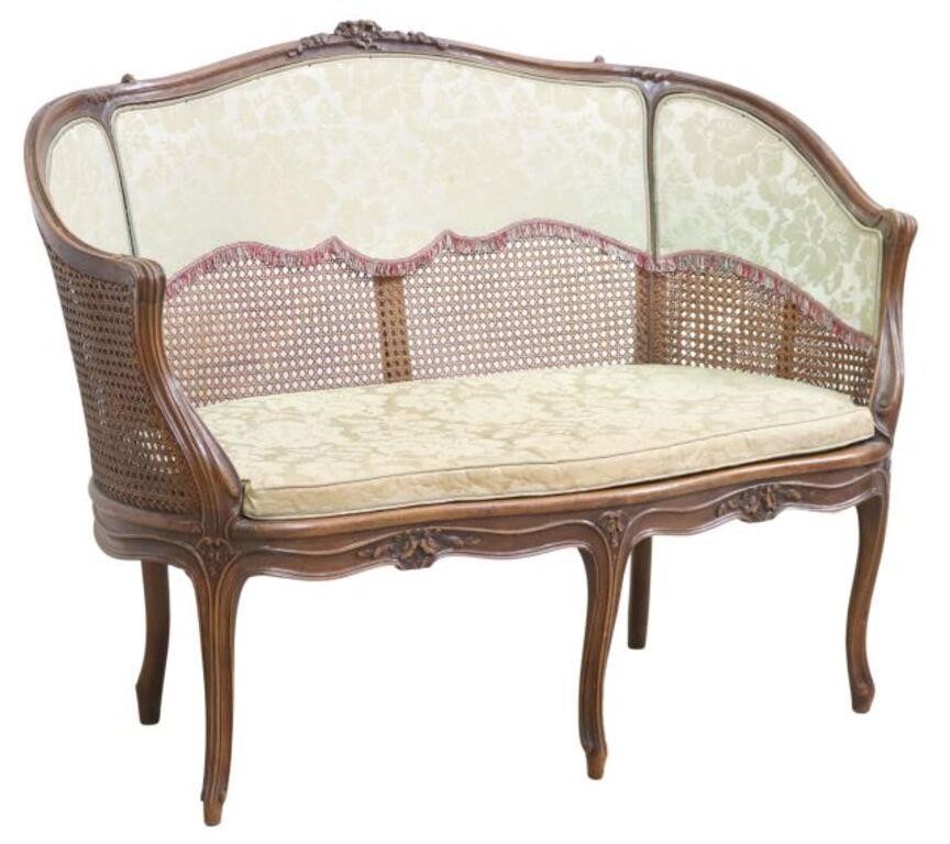 FRENCH LOUIS XV STYLE UPHOLSTERED &