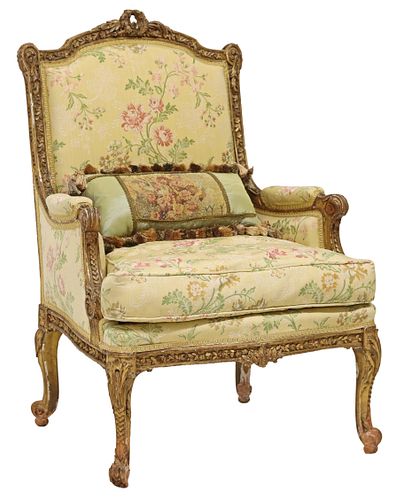FRENCH LOUIS XV STYLE UPHOLSTERED