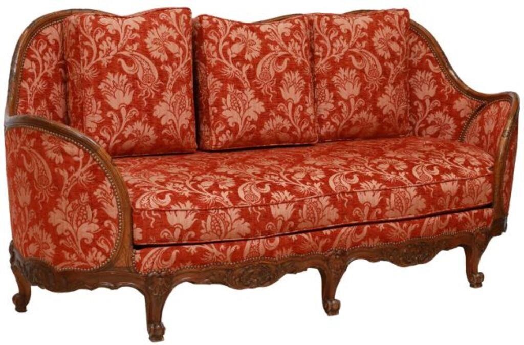FRENCH LOUIS XV STYLE UPHOLSTERED