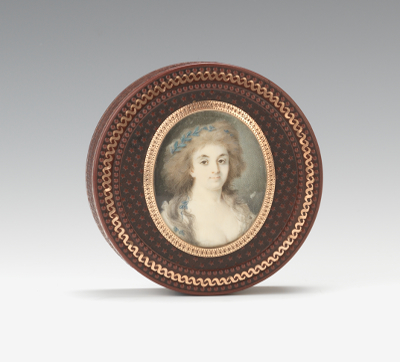 French Louis XVI Circular Maroon