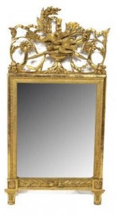 FRENCH LOUIS XVI GILTWOOD MIRR
