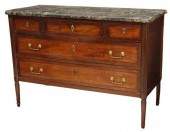 FRENCH LOUIS XVI MAHOGANY COMM