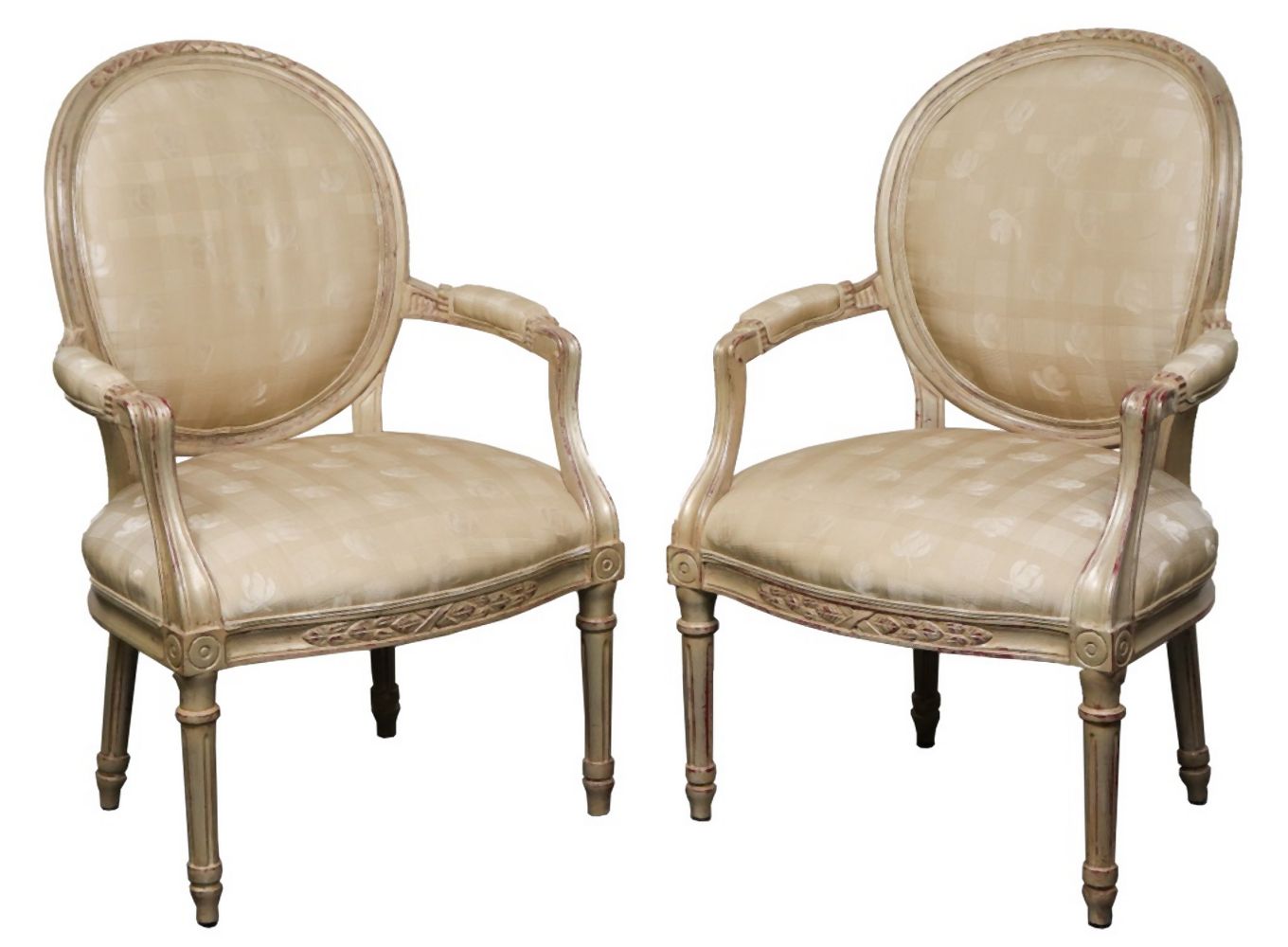FRENCH LOUIS XVI STYLE FAUTEUILS,